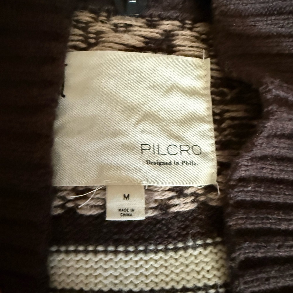 Pilcro Multicolor Patterned Cardigan Sweater Sz M… - image 6